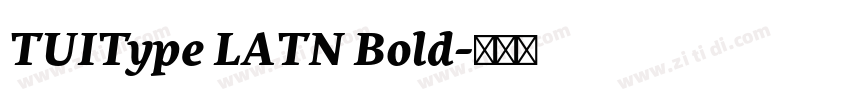 TUIType LATN Bold字体转换